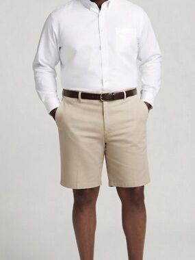 Men's Cutter & Buck Classic Flat-Front Khaki Shorts